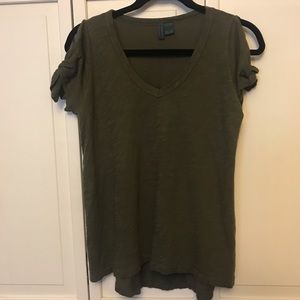 Anthropologie Left of Center Olive Cold Shoulder